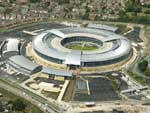 Aerial view of the 'doughnut' Government Communications Headquarters in Cheltenham